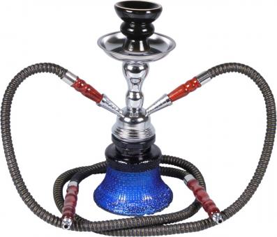 Modern-Shisha Wasserpfeife "Sethos" blau 2er 