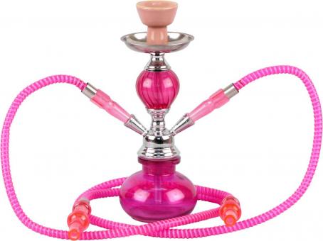 Modern-Shisha Wasserpfeife "Mehen" pink 2er 