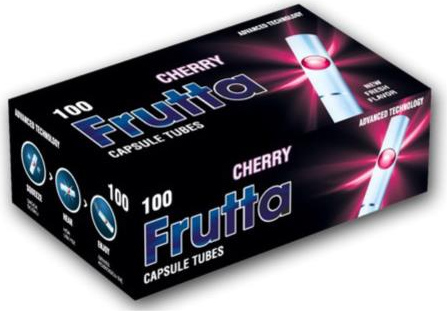 Frutta Zigarettenhülsen "100" mit Kapsel Cherry 