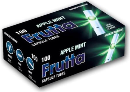 Frutta Zigarettenhülsen "100" mit Kapsel Apple/Mintze 