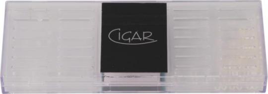 Polymerbefeuchter "Cigar" eckig transparent 