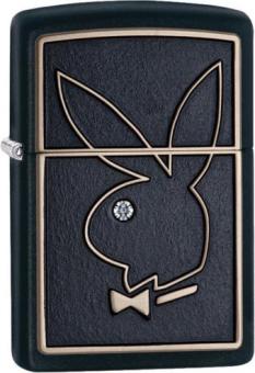 Original ZIPPO schwarz Plakette "Playboy" 