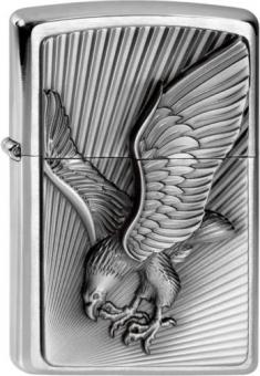 Original ZIPPO chrom gebürstet Plakette "Eagle 2013" 