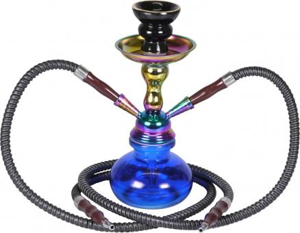 Modern-Shisha Wasserpfeife "SINAI/RAINBOW" blau 2er 