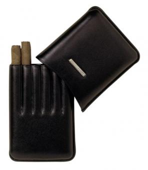 Lecerf 6-Zigarren-Etui schwarz Format Cigarillo 