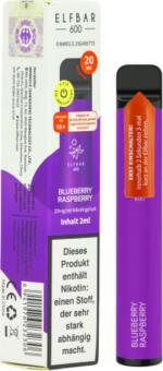 ELFBAR E-Shisha 600 "Blueberry Raspberry" 20 mg/ml CP Inh. 2ml Liquid, mit Kindersicherung 