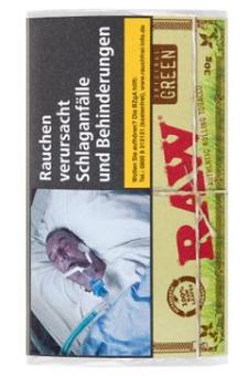 Raw Authentic Rolling Tobacco Green Pouch 30g 