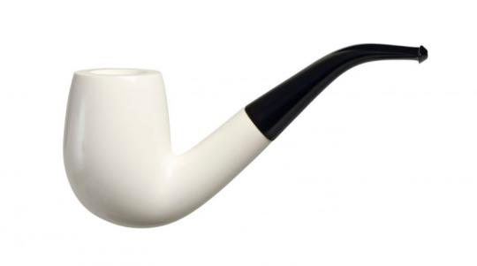 Meerschaum Pfeife Bent glatt 