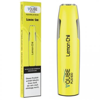 E-Shisha VQUBE Lemon Chill 16 mg Hybrid Nikotin 600 Züge 350 mAh 