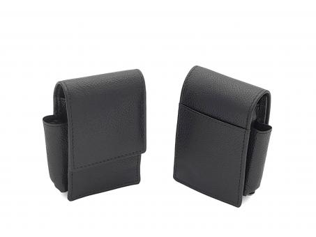 Zigarretten Etui Leder schwarz mit Fzg Fach 