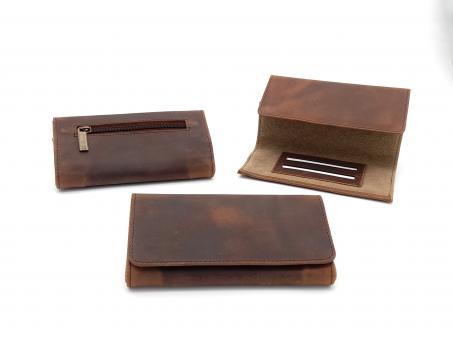Tabakbeutel 100 g Leder Buffalo/Canvas 