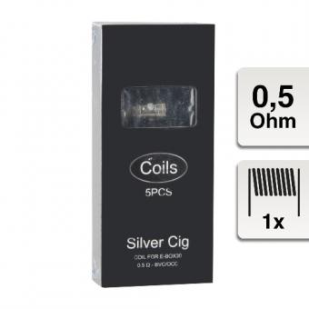 E-Clearomizercoil SILVERCIG für 98881 schwarz 0,5 Ohm 