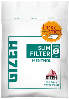 GIZEH Slim Filter Menthol 