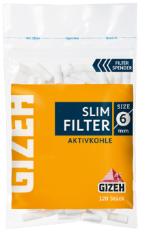 GIZEH Slim Filter Aktivkohle 