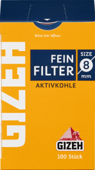 GIZEH Filter Aktivkohle 8mm 