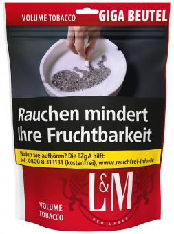 L&M Volume Tobacco Red Giga ZIP- Beutel  85g 