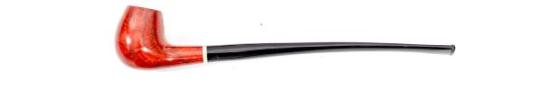 Lesepfeife Long Flames Weekend rot-braun gerade glatt 