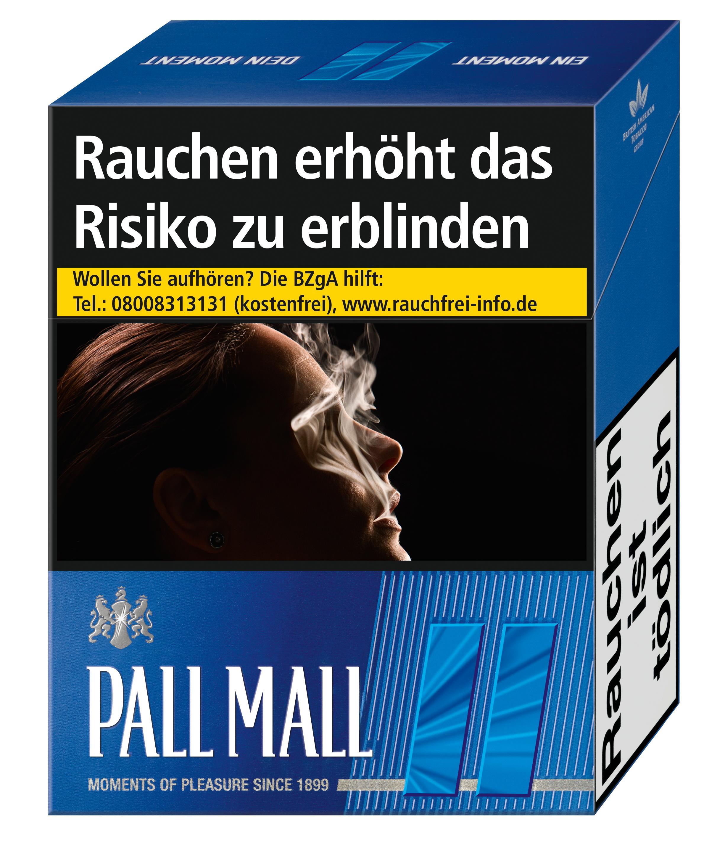 Zigarrenhaus Sturm, Pall Mall ohne Filter Zigaretten