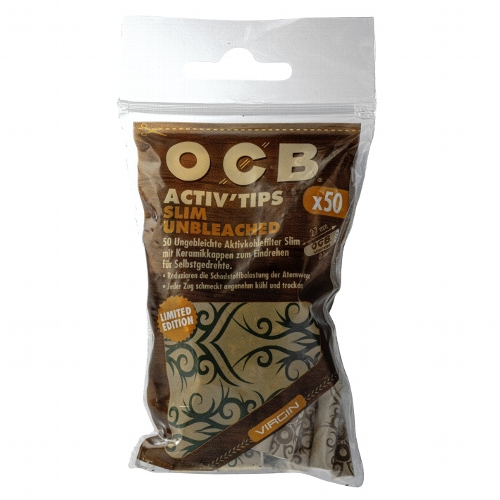 OCB Activ'Tips Slim Unblea 7mm Limited Edition