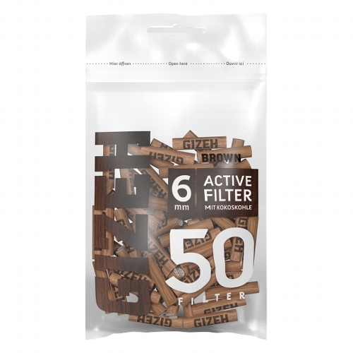 GIZEH Brown Aktive Filter 6mm