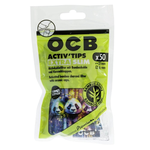 OCB Activ'Tips Extra Slim Unbleached Bamboo 6mm