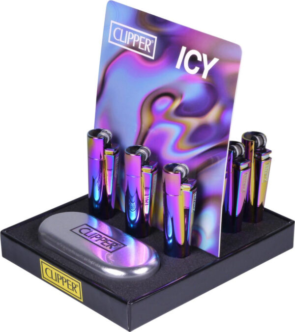 Clipper Feuerzeug Metall  Icy Color