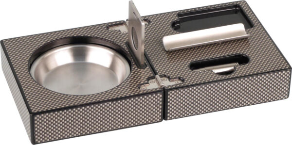 Zigarren-Set Carbone Finish mit Ascher