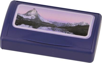 SchnupftabakdoseMatterhorn"mit Spender blau"