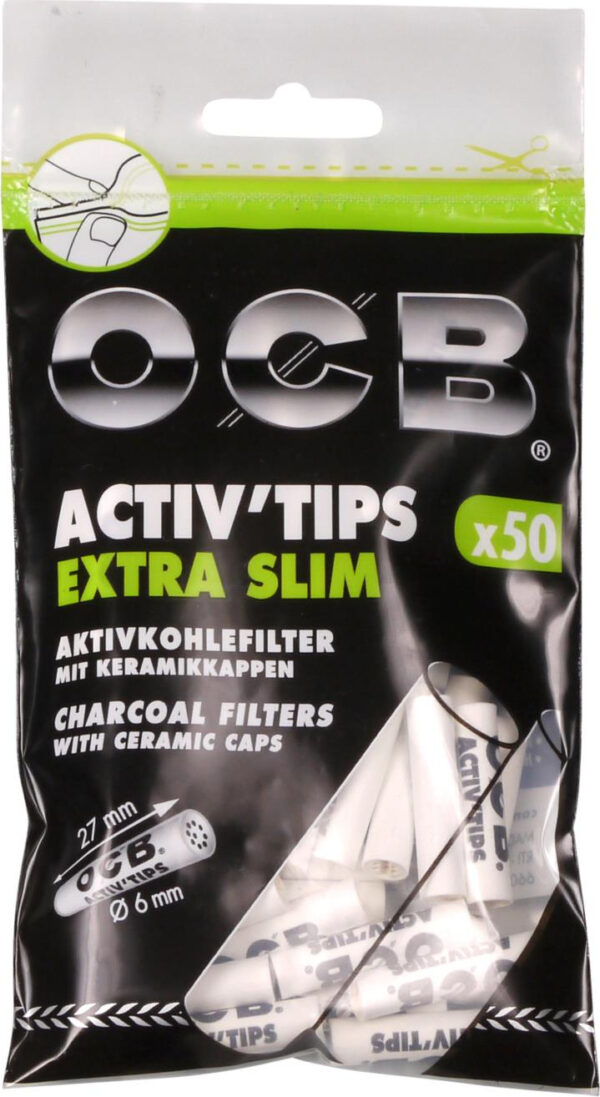 OCB Aktivkohlefilter Activ'Tips Extra Slim" 6mm"
