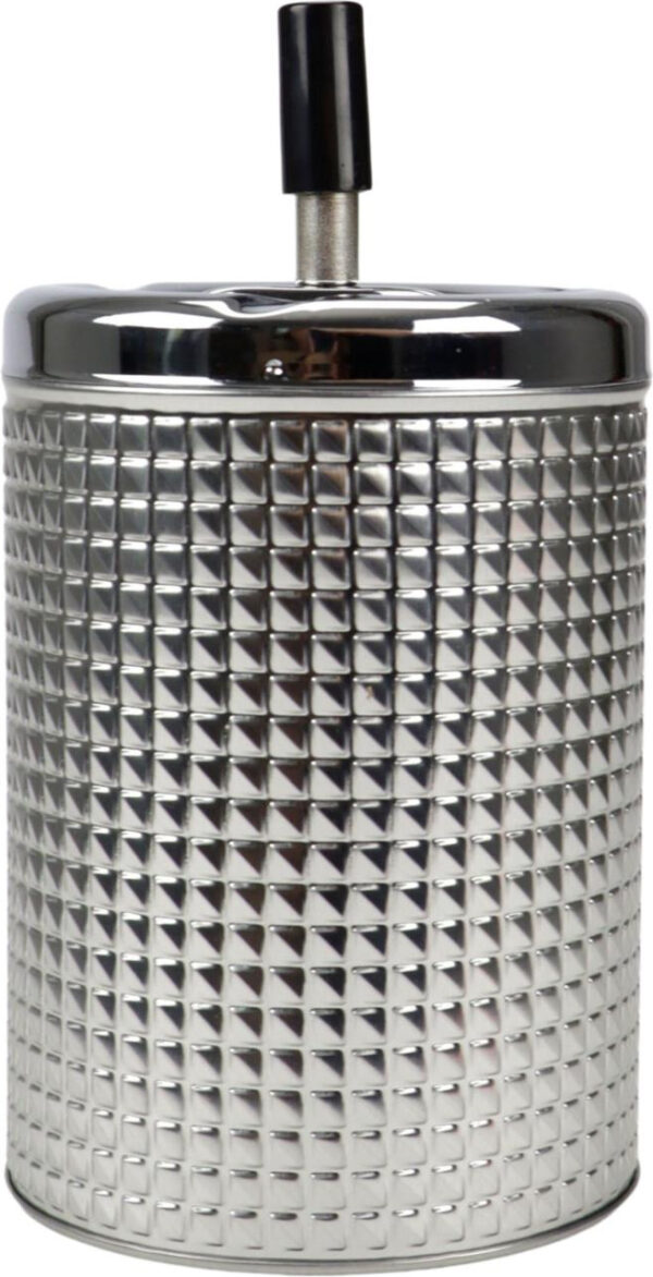 Drehascher Waffeldekor chrom/silber