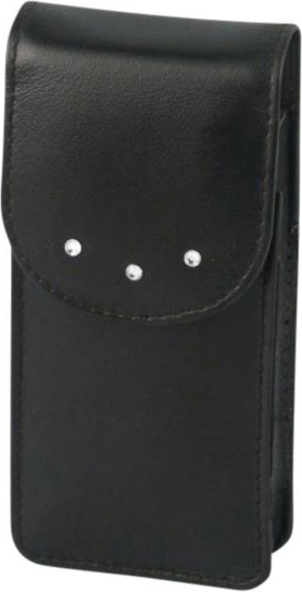 Zigaretten-Packungsetui Leder schwarz 120mm