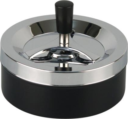 Drehascher chrom/schwarz matt 14cm