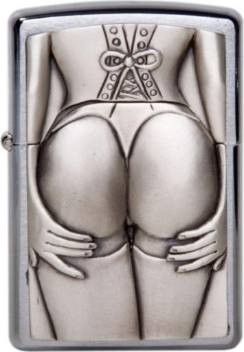 Original ZIPPO Plakette Stocking Girl""