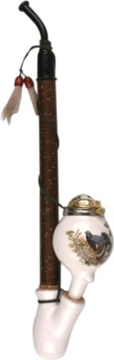 Gesteckpfeife Porzellan Kugel Jagdmotive