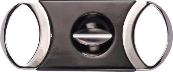 Zigarren-Abschneider Metall Kerbschnitt schwarz