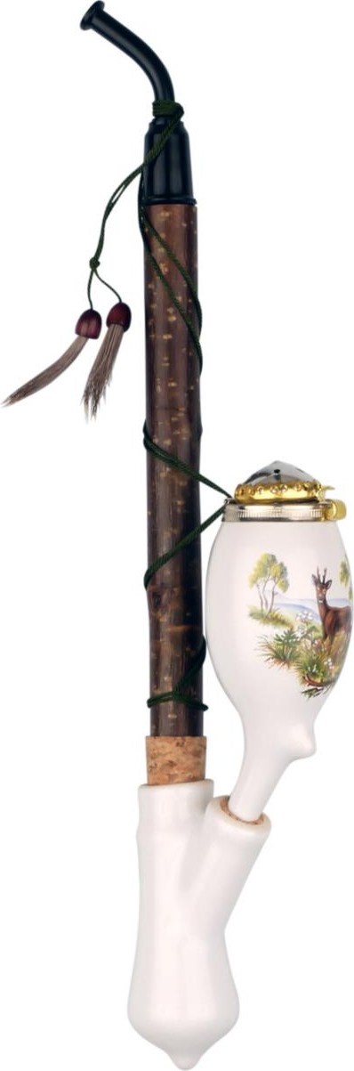 Gesteckpfeife Porzellan Jagdmotive