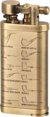 Pfeifenfeuerzeug PASSATORE Leonard messing satin antik