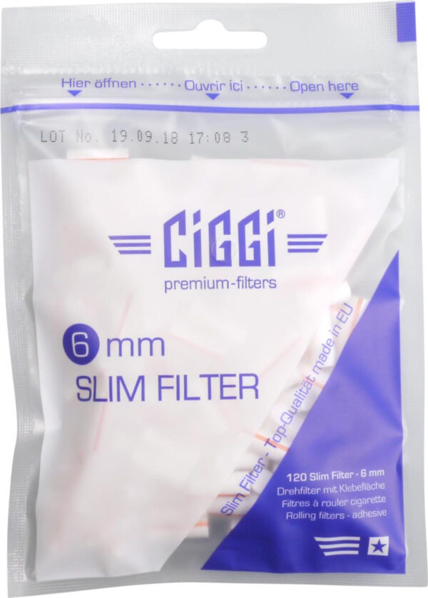 Ciggi Drehfilter Slim Klebestreifen 6mm