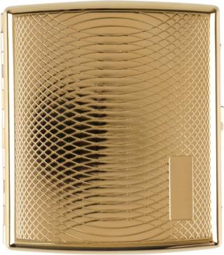 Zigarettenetui Metall Bögen goldin mit Gravurfeld 20er