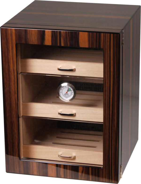 Humidor-Schrank mit Acryltür und 3 Schubladen