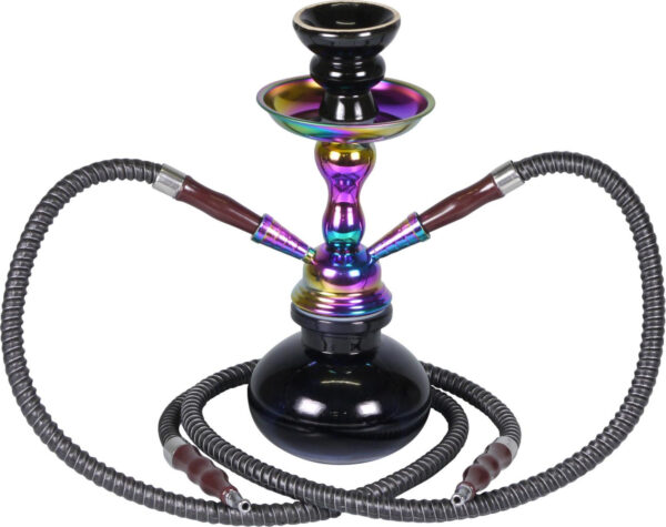 Modern-Shisha Wasserpfeife SINAI/RAINBOW" schwarz 2er"