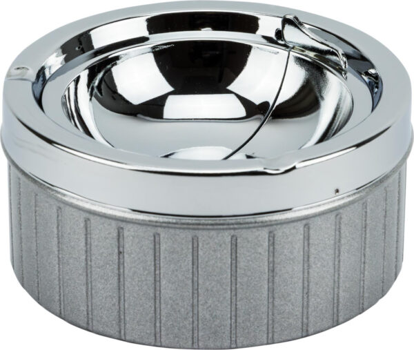 Kippascher Metall chrom/silber mit Rillen