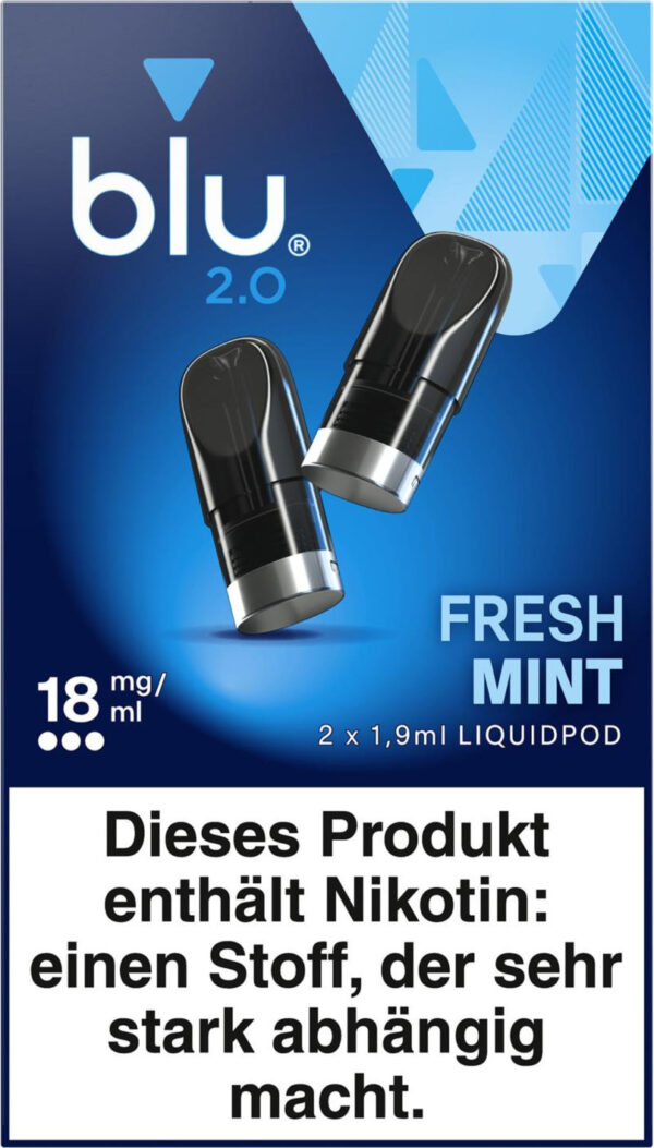 blu 2.0 Podpack 1,9ml Fresh Mint 18mg/ml Nikotin 2er