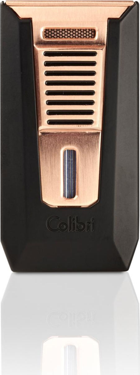 COLIBRI Cigarren-Feuerzeug Slide II" schwarz matt/rosegold"