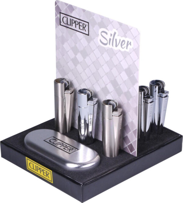 Clipper Feuerzeug Metall silber