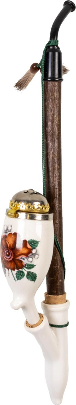 Gesteckpfeife Porzellan Blumenmotive