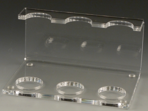 Pfeifenständer aus Acryl transparent 3er