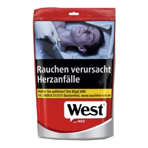 West Volume Tobacco Red Zip-Beutel 195g