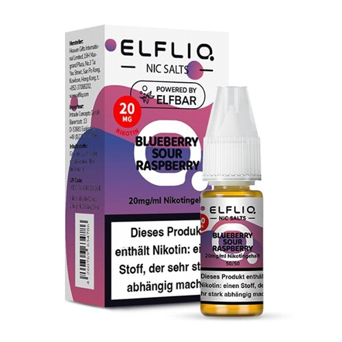 ELFBAR Elfliq Blueberry Sour Raspberry Nikotinsalzliquid
