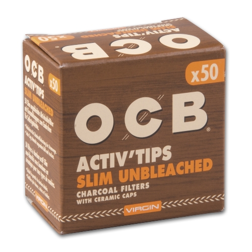 OCB Activ'Tips Slim Unbleached 7mm